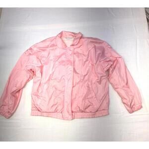 VINTAGE Blair 90s‎ Pink Windbreaker Track Parachute Jacket Women's Size Medium
